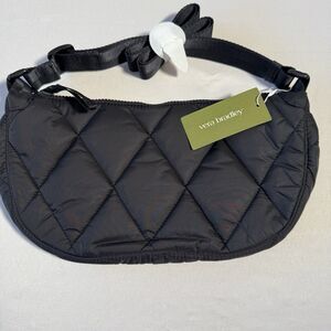 Vera Bradley Springbrook Sling Crossbody Black Quilted Belt Bag Travel NWT